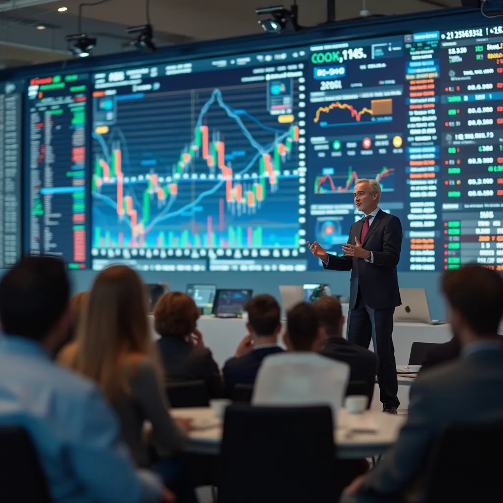 Présentation de FinancIA lors d'une conférence FinTech