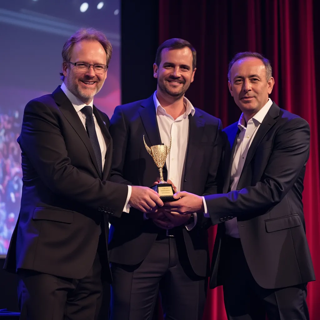 Remise d'un prix d'innovation à l'équipe FinancIA